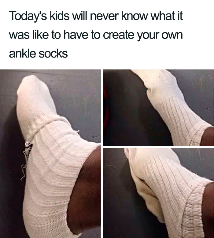 Pe vremea cand sosetele scurte se obtineau intr-un alt mod