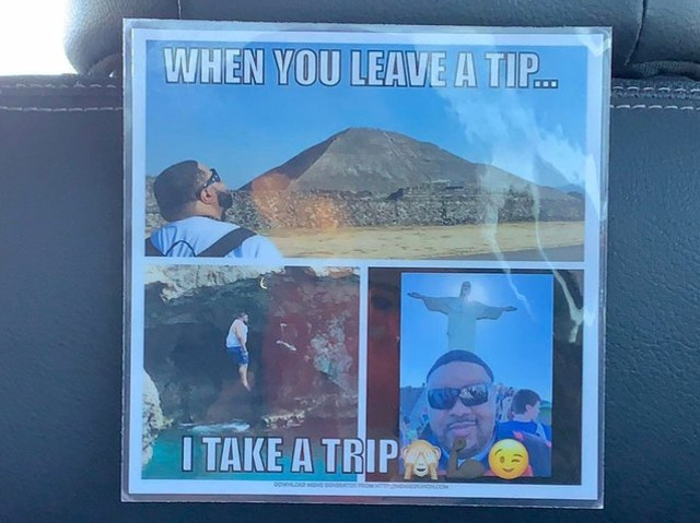 Afisul amuzant dintr-un Uber: "Cand tu lasi bacsis, eu reusesc sa fac o calatorie"