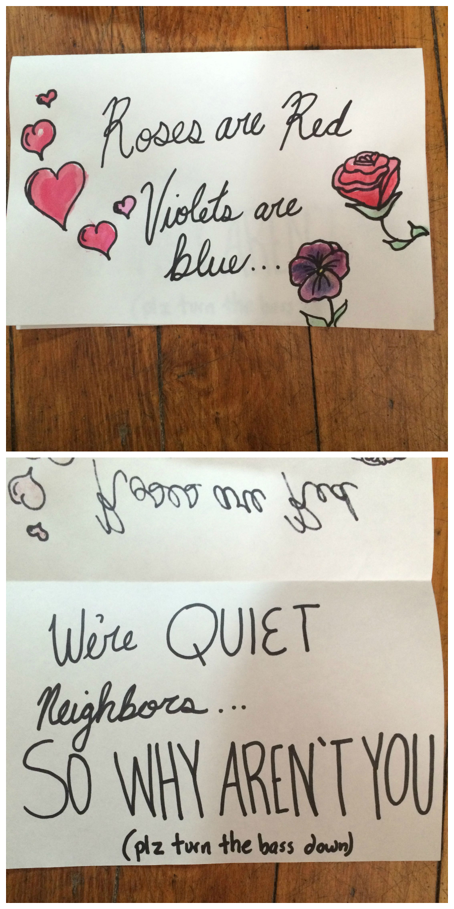 Modul unui vecin de a-si ruga vecinul sa dea muzica mai incet