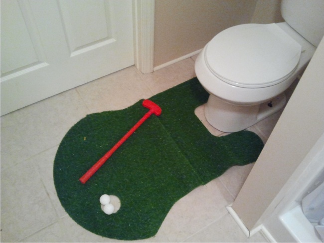 Covoras de baie pentru iubitorii de golf...