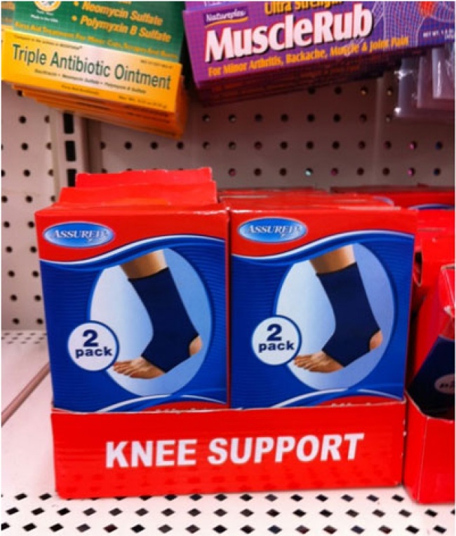 Un suport pentru... genunchi, vandut cu un dolar.