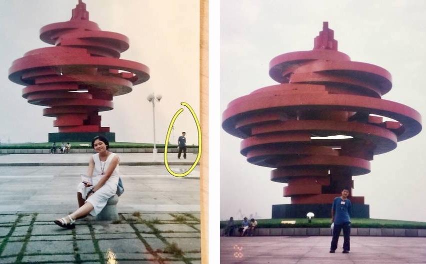Acest cuplu chinez casatorit descopera ca ambii au aparut in aceeasi fotografie ca si adolescenti
