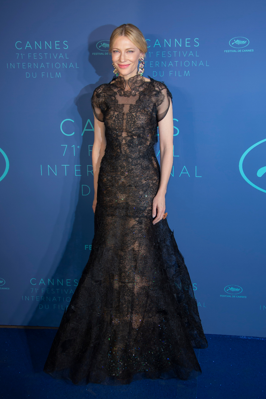 Cate Blanchett, la cina de gala din cadrul celei de-a 71-a editii a Festivalului de Film de la Cannes de la Palais des Festivals