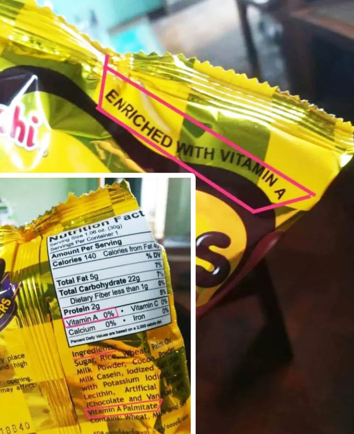 Un produs care este prezentat ca avand vitamina A nu are deloc vitamina A