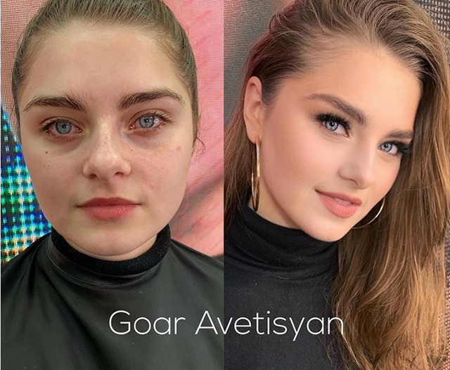 La fel de frumoasa si inainte, si dupa machiaj