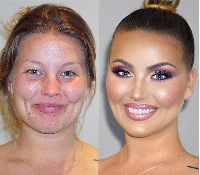 Inainte si dupa machiaj