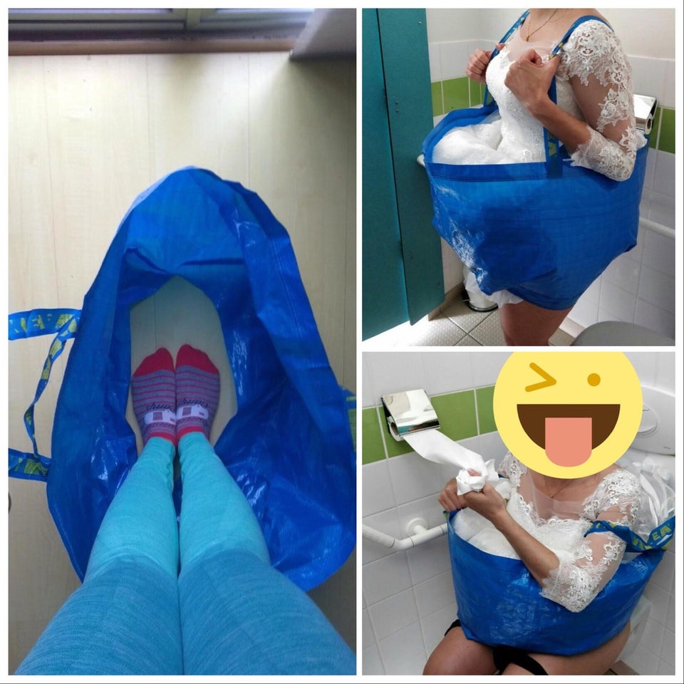 Iata cum poti sa mergi la baie atunci cand esti mireasa si ai o rochie voluminoasa