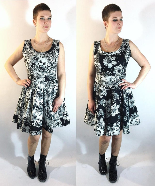 O rochie cu doua fete, ideala pentru momentele in care vrei sa economisesti