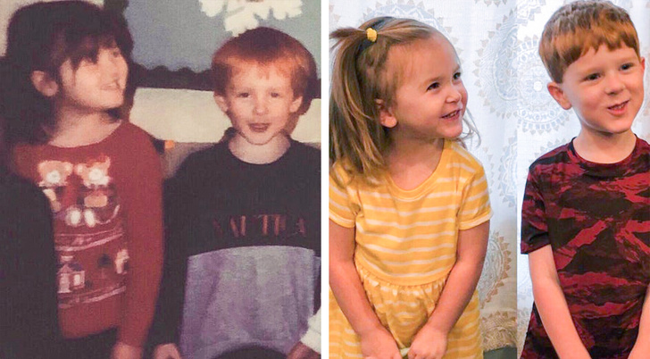 "Eu si sotul meu, in aceeasi clasa la gradinita, si copii nostri, in prima zi de scoala"