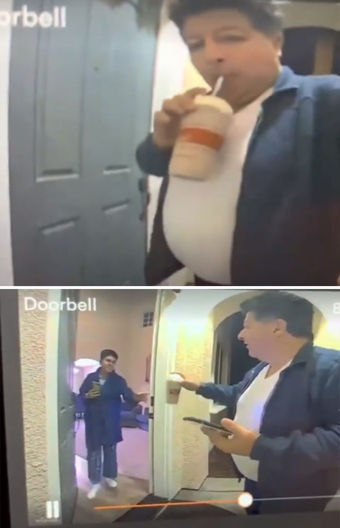 Un livrator a baut din cafea inainte de a o inmana clientului