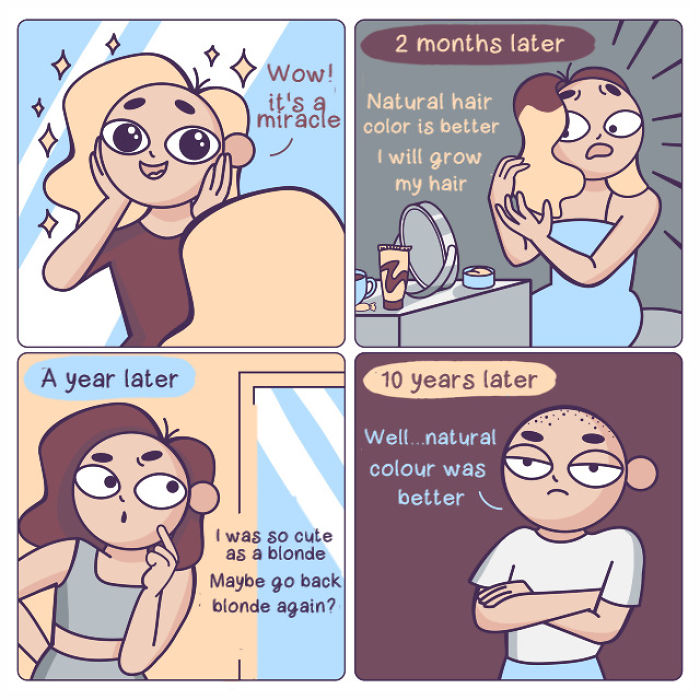 Femeile, mereu nemultumite de culoarea parului lor