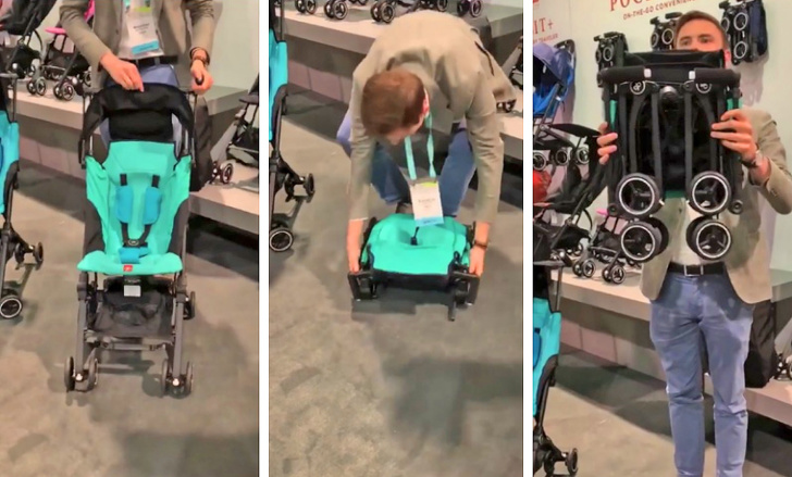 Carucior care se poate plia in cateva secunde