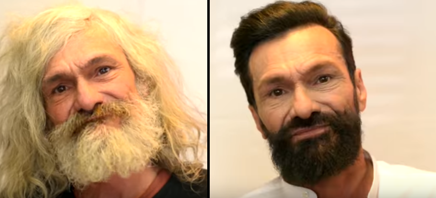 Transformare spectaculoasa a unui om al strazii