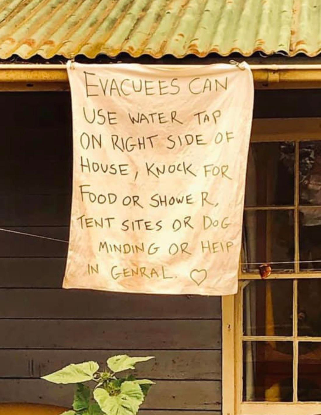 Mesajul afisat pentru cei afectati de incendii