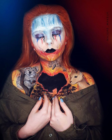 Un machiaj artistic in detaliu