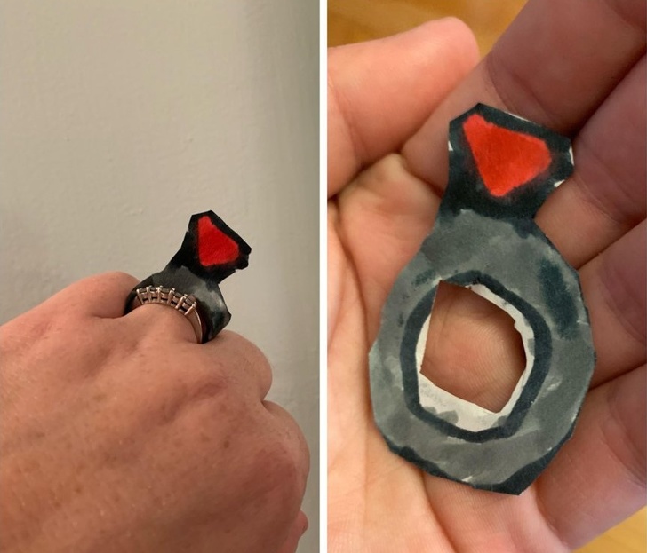 Fiul unei femei de 8 ani a facut o improvizatie, dupa ce mama s-a plans ca a pierdut un inel