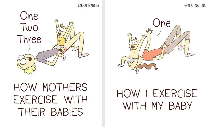 Multe mamici sunt adeptele exercitiilor impreuna cu copiii. De cele mai multe ori nu merge asa cum ar trebui...