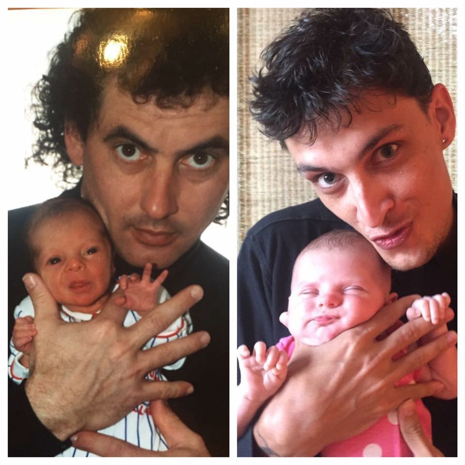 Tatal lui si el si el impreuna cu fiica sa, 23 de ani mai tarziu