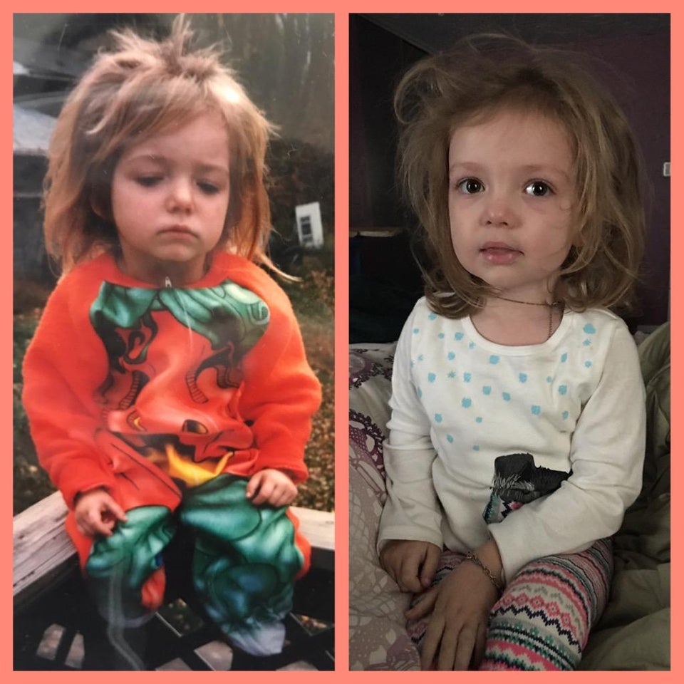 Ea la varsta de 3 ani vs fiica sa la 3 ani