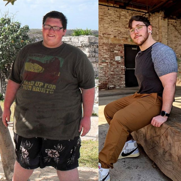 10 ani diferenta intre cele doua poze si multe kilograme pe minus