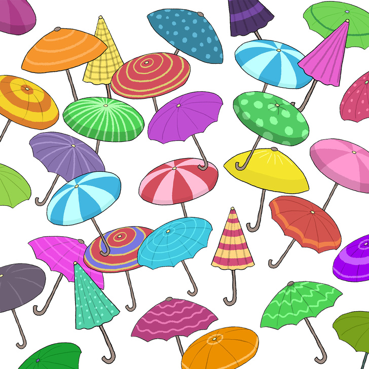 Găsește cele două umbrele identice