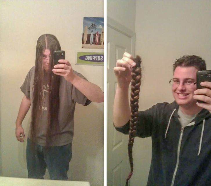 Și-a tăiat părul și a decis să îl doneze