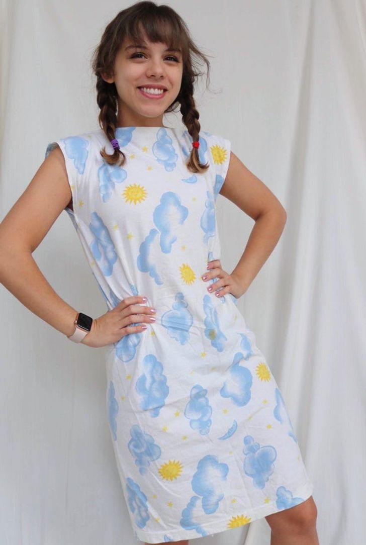 „Am făcut o rochie din fața de pernă”