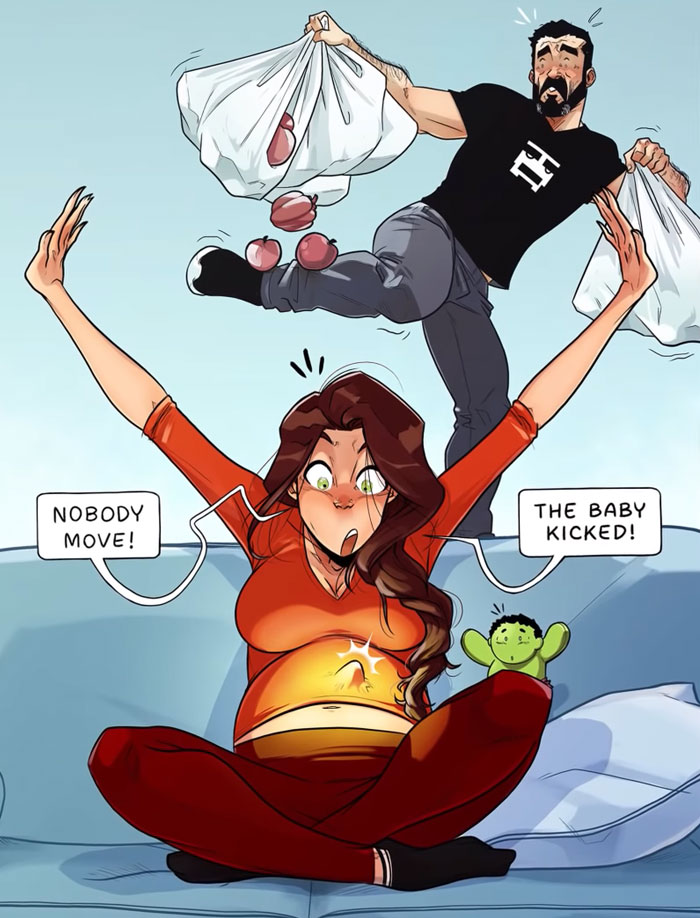 Prima oară când simți mișcările micuțului în burtică...