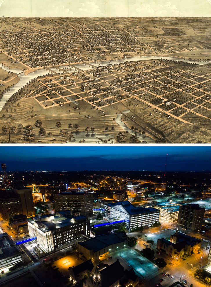 Des Moines, Iowa - 1868 vs. prezent