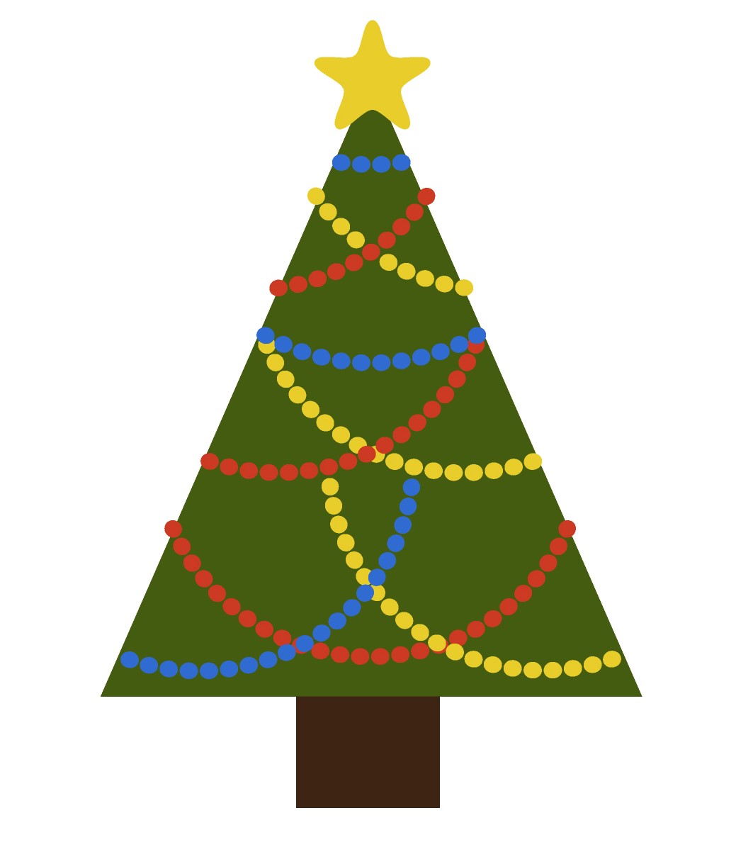 Bradul cu multe instalații luminoase