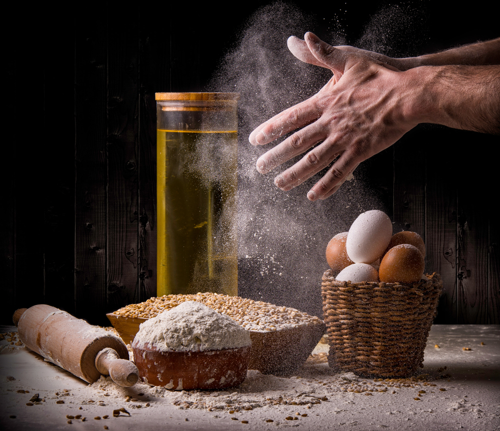 Particule de făină în aer