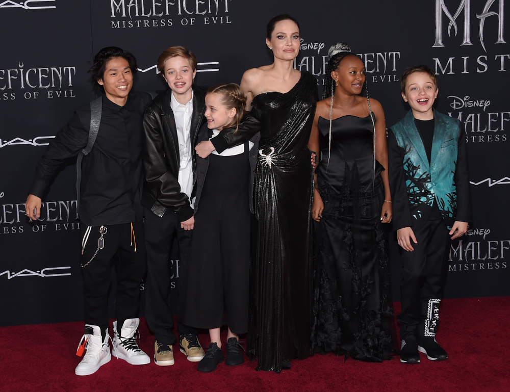 Maddox, Pax, Zahara, Shiloh, Knox and Vivienne Jolie-Pitt