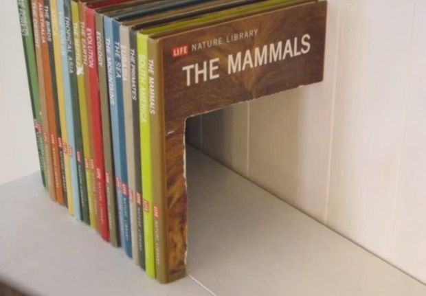 O ascunzatoare facuta din carti