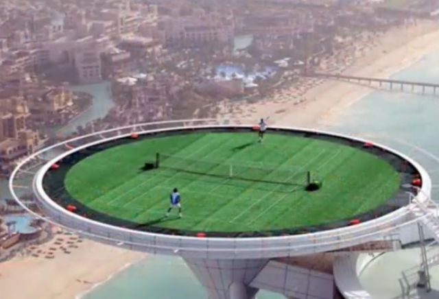 Teren de tenis la inaltime, Dubai
