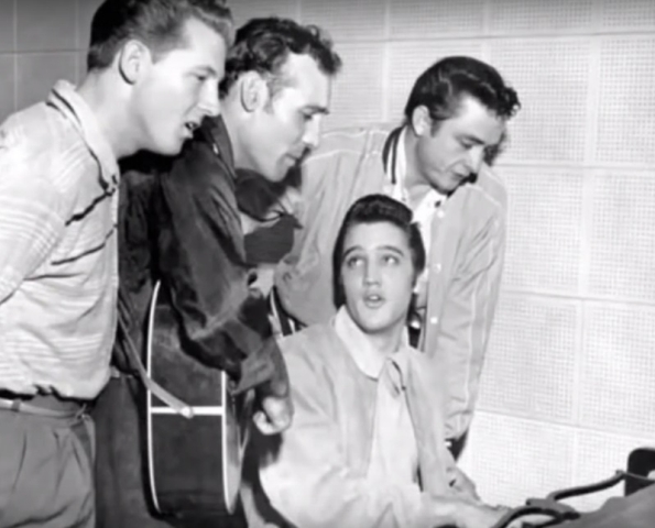 Jerry Lee Lewis, Carl Perkins, Elvis Presley si Johnny Cash.