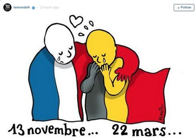 Francezii, solidari cu belgienii