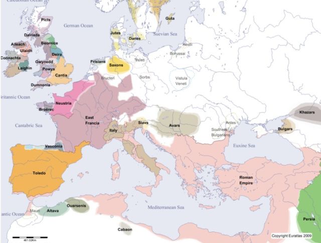 Anul 800 - Evolutia Europei in ultimii 2.000 de ani! 20 de secole in 21 de  harti