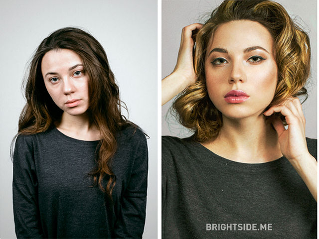 Persoane banale, transformate complet prin machiaj