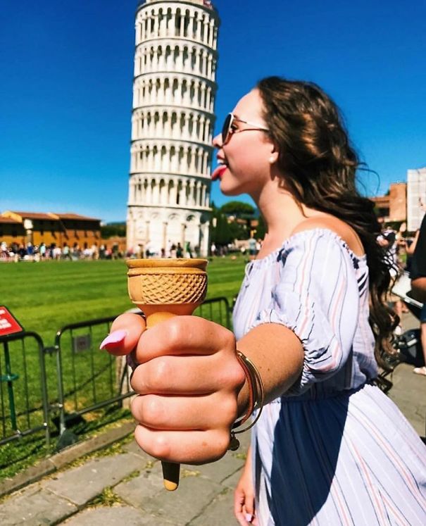 Imagini creative cu Turnul din Pisa