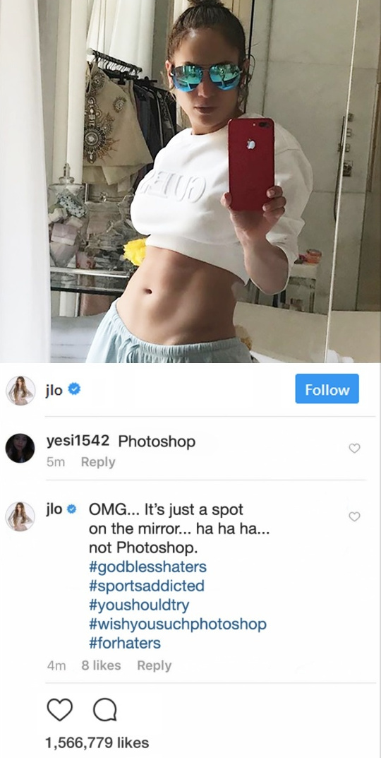 J.Lo are un abdomen... neatins de Photoshop