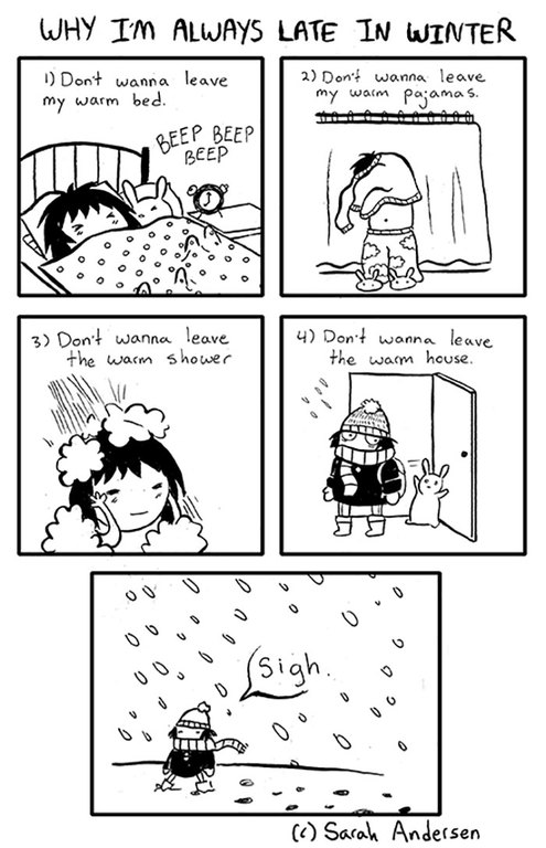 Ilustratii haioase care descriu perfect iarna
