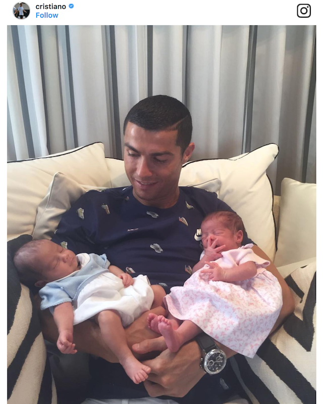 Ronaldo cu gemenii - 8,2 milioane like-uri