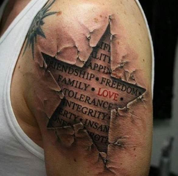 Prietenie, libertate, familie, dragoste, fericire, toleranta - toate intr-un singur tatuaj