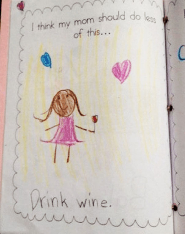 Aceeasi problema: "Mami ar trebui sa bea mai putin vin"