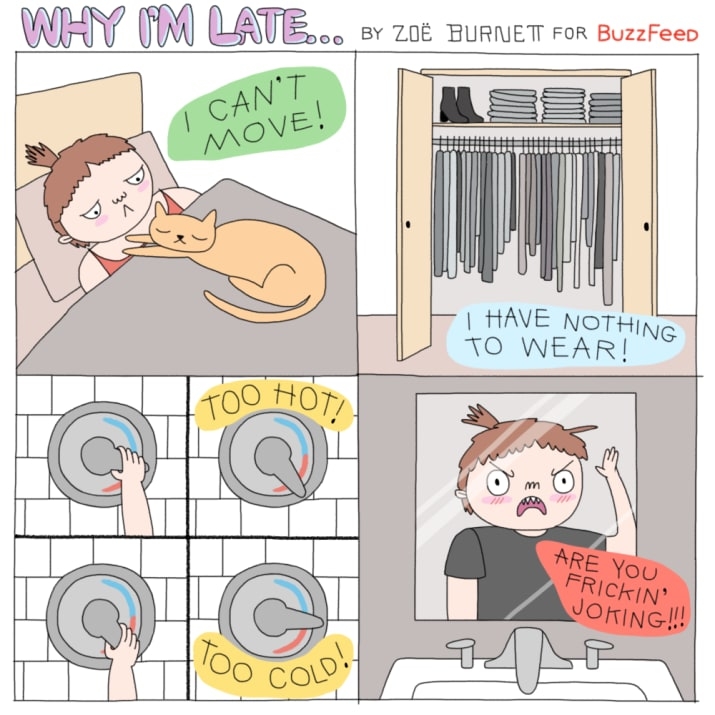 Cand iti dai seama ca iar o sa ajungi tarziu la munca