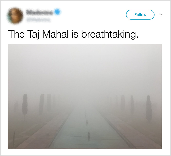 Taj Mahal nu arata mereu ca in pozele de pe Google, spre dezamagirea multor turisti