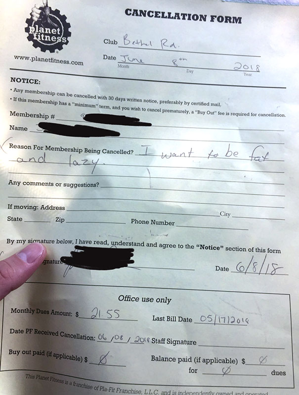 Un barbat si-a inchis abonamentul la sala pentru ca "vreau sa fiu gras si lenes"