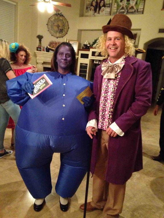 Violet Beauregarde si Willy Wonka