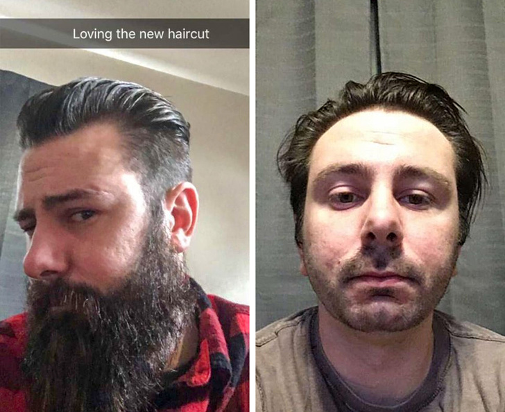 Inainte si dupa ce a renuntat la barba