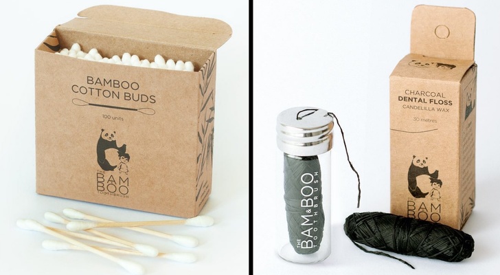 Bete de urechi si ata dentara biodegradabile, din bumbac, respectiv carbune activ